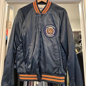 Vintage Detroit Tigers Satin Bomber Jacket